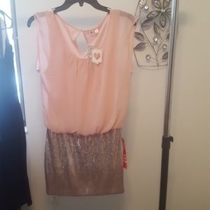 Pink and sequin dress